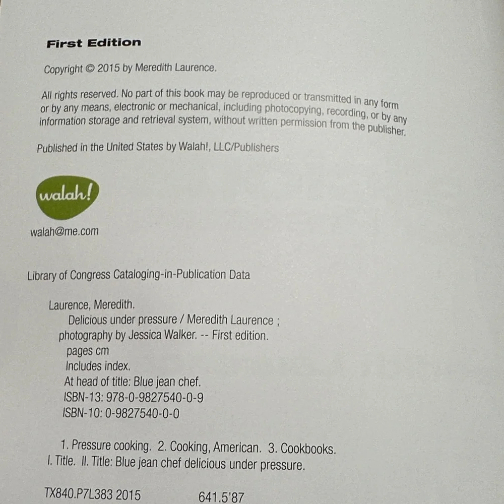 Delicious Under Pressure Cookbook by Meredith Laurence